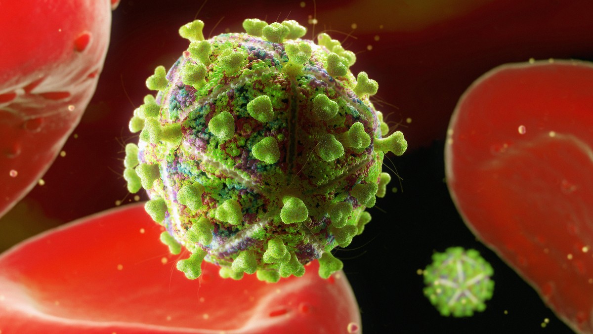 HIV virus particle