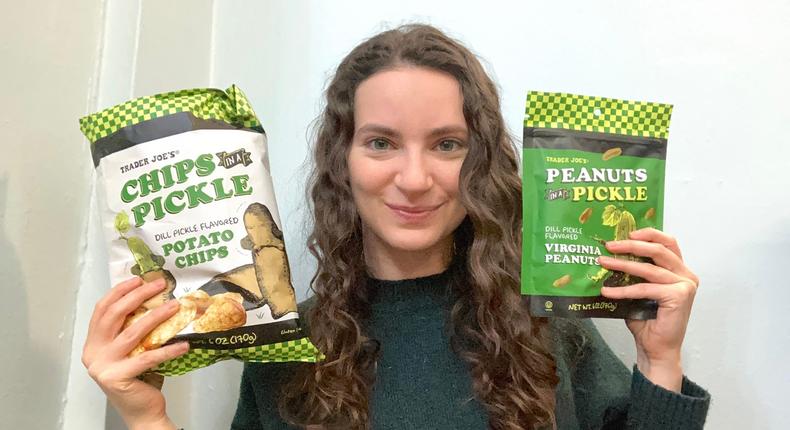 I tried a variety of pickle-flavored products from Trader Joe's.Talia Lakritz/Insider