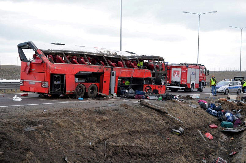 Wypadek na A4 w Kaszycach