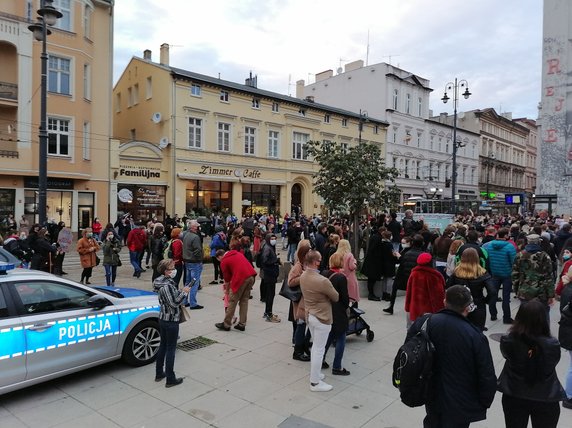 Protest w obronie praw kobiet w Bydgoszczy