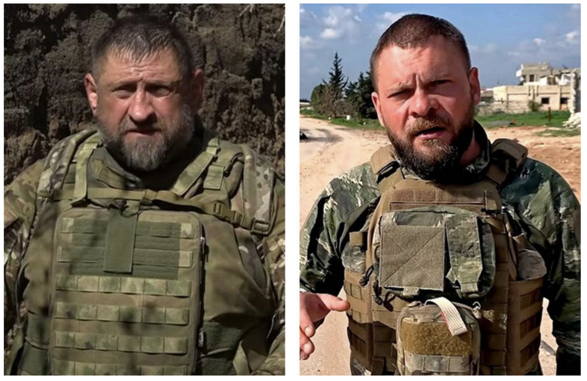 Dwaj najbardziej znani korespondenci wojenni rosyjskiej TV państwowej na froncie w Ukrainie: Aleksander Sładkow i Jewgienij Poddubnyj