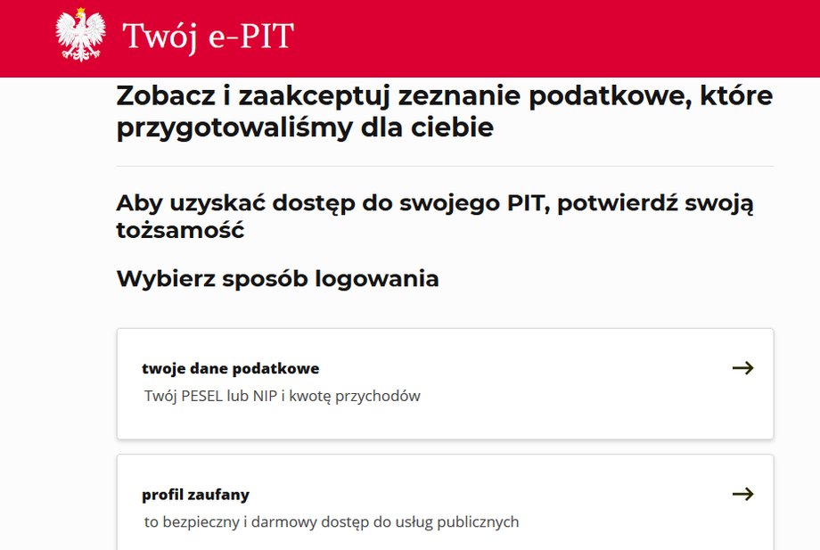 Do serwisu można zalogować się na dwa spososby