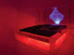 Prześpij się na łóżku z lodu