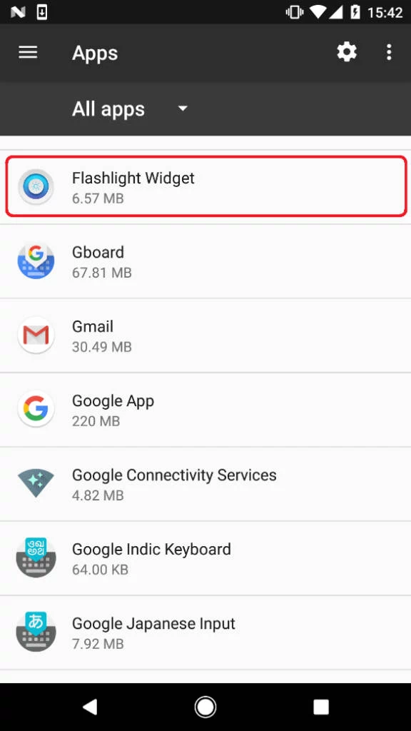 Flashlight Widget