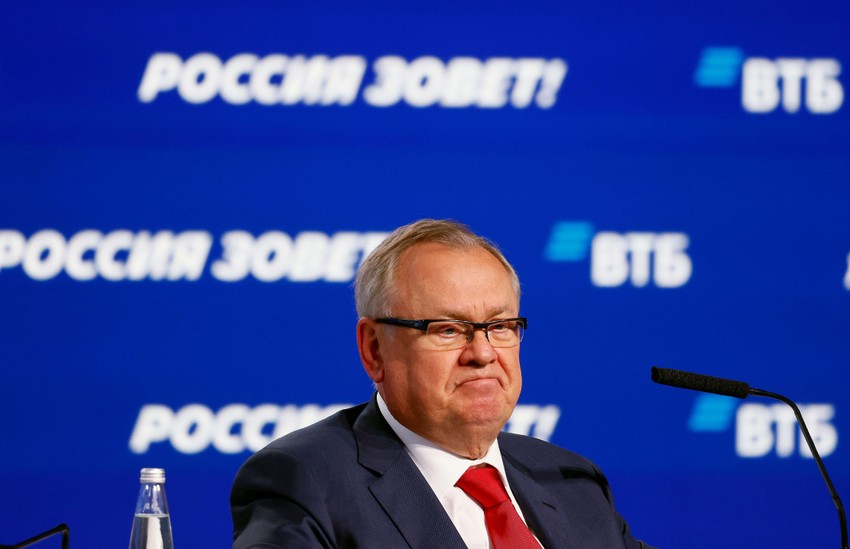 Andrej Kostin, predsedavajući VTB-a, jedne od vodećih ruskih banaka u državnom vlasništvu, zapretio je Evropskoj uniji sa 50 godina sudskih tužbi ukoliko sprovede plan | Foto: EPA