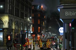 Potężny pożar przy Glasgow Central. Budynek częściowo się zawalił, dworzec zamknięty