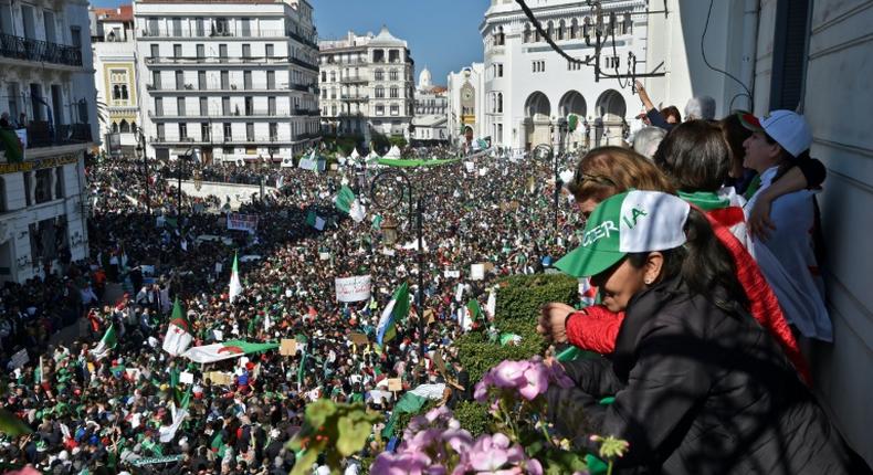 Hundreds of thousands of Algerians had taken to the streets in recent weeks demanding longtime leader Abdelaziz Bouteflika resign