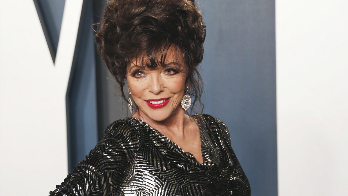 Joan Collins na imprezie "Vanity Fair" po rozdaniu nagród Oscary 2020