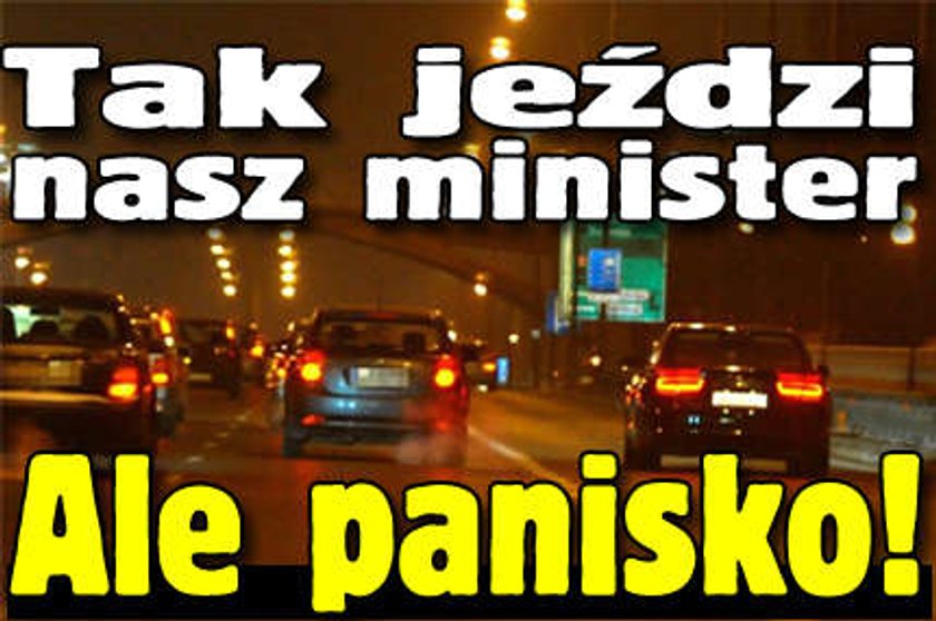 Tak jeździ minister. Ale panisko!