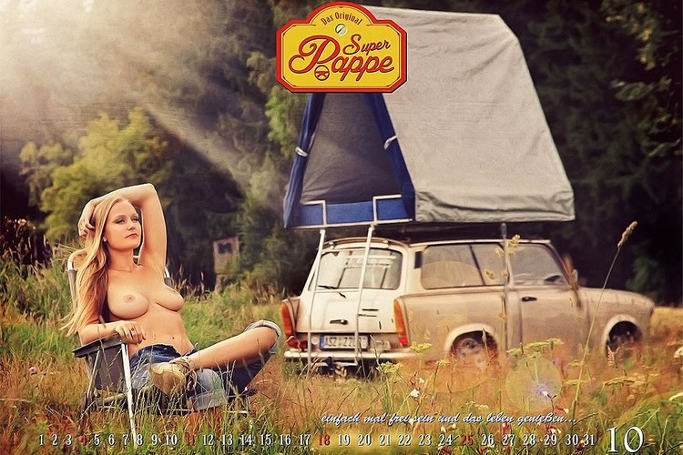 Trabant w kaledarzu Super Pappe 2015