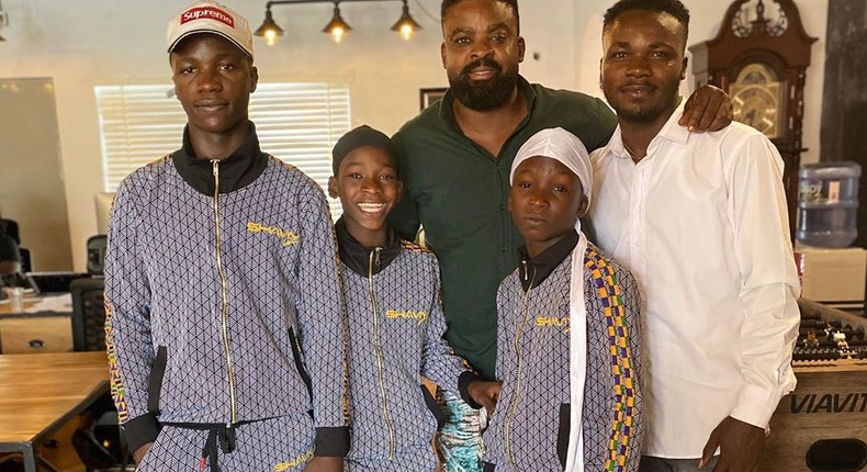 Ikorodu Bois photographed with Kunle Afolayan at KAP studios [Instagram/Kunleafo]