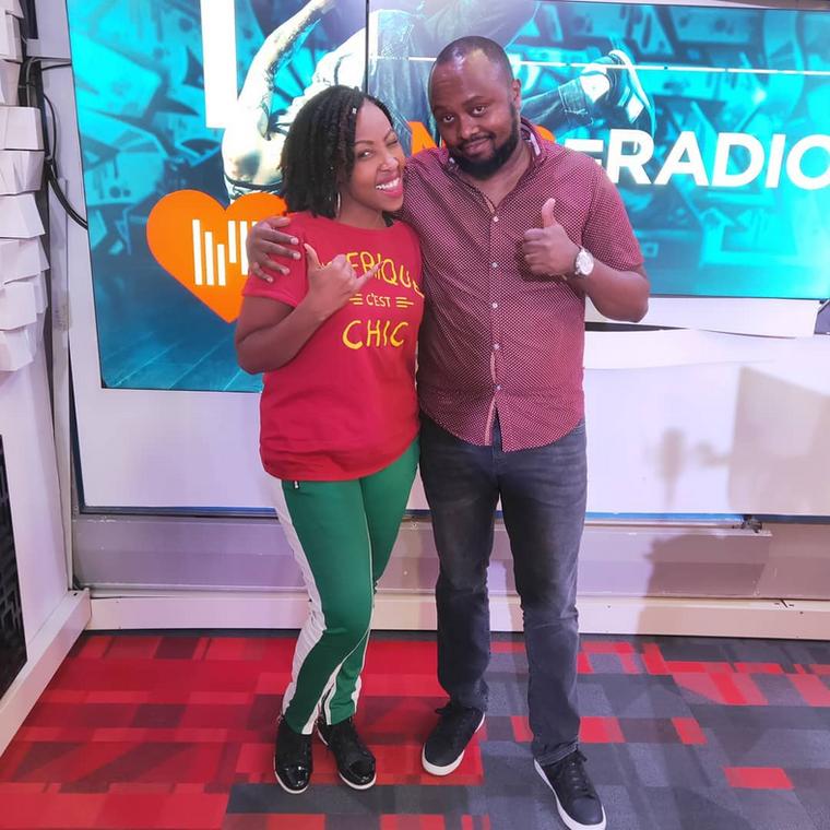 Media Personality Jay Ule Msee with Mwalimu Rachel 