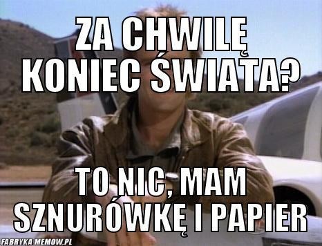 sznurówka i papier koniec świata fabryka