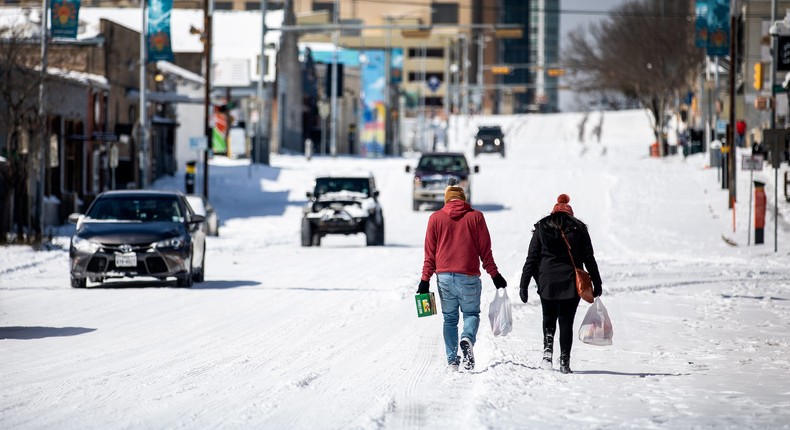 Austin residents during the 2021 winter storm.Montinique Monroe/Getty Images