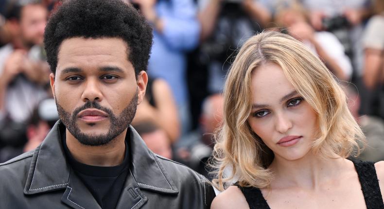Lily-Rose Depp and Abel 'The Weeknd' Tesfaye looking thrilled to be here.Stephane Cardinale - Corbis/Corbis via Getty Images)