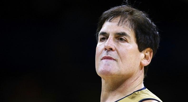 Owner Mark Cuban of the Dallas Mavericks reacts during the NBA All-Star Celebrity Game at the Mercedes-Benz Superdome on February 17, 2017 in New Orleans, Louisiana