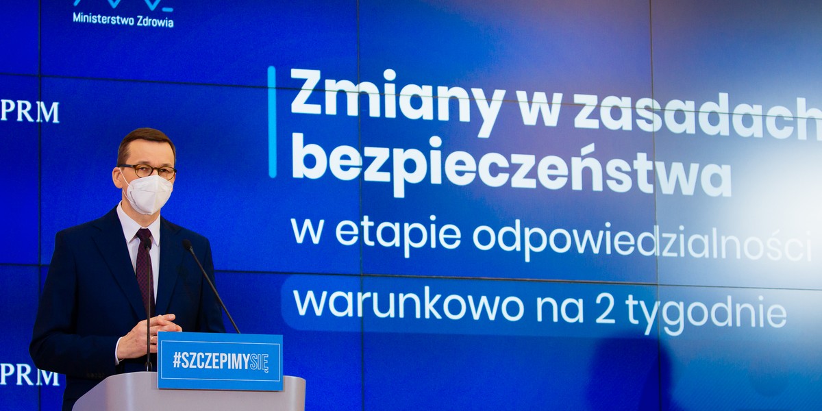 Premier ogłosił otwarcie części branż. Zastrzegł, że jest to otwarcie "warunkowe", na dwa tygodnie. Po tym okresie nastąpi analiza, jak zachowuje się wirus.