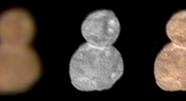 The first color image of Ultima Thule highlights its reddish surface