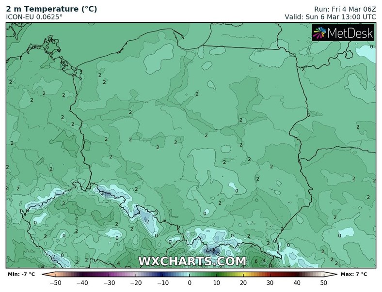 Niedziela również zapowiada się zimno