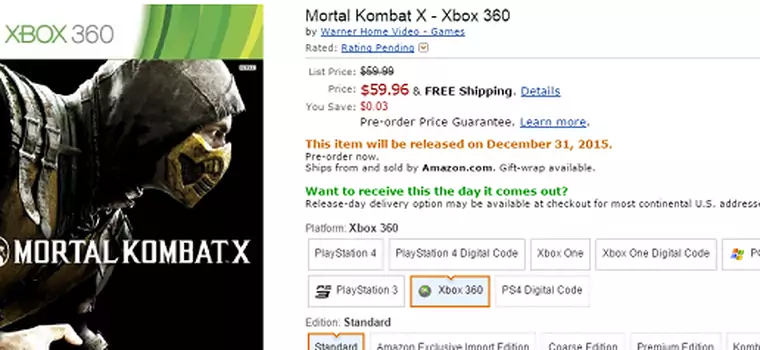 Czekacie na Mortal Kombat X na PlayStation 3 i Xboksa 360?