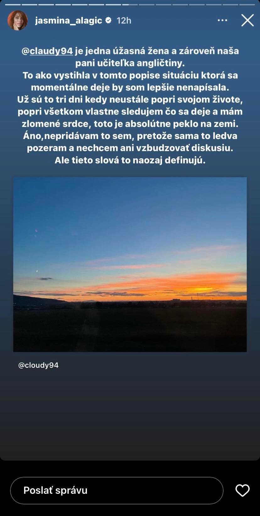 Reakcia na vojnové konflikty v Izraeli.
