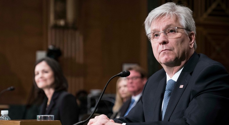 Federal Reserve Governor Christopher Waller was supposed to give his remarks, but the Zoom call was infiltrated by a participant displaying pornographic photos.Sarah Silbiger/Getty Images