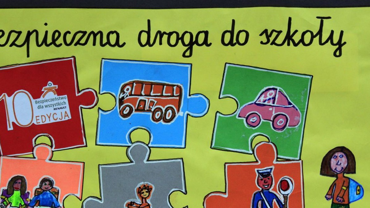 Plakat Promujący Bezpieczeństwo Na Drodze