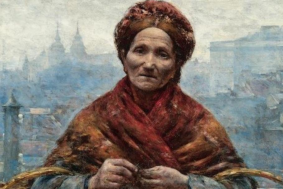 Żydówka z pomarańczami (fragment). A. Gierymski, ok. 1880-1881, olej na płótnie, 65x54