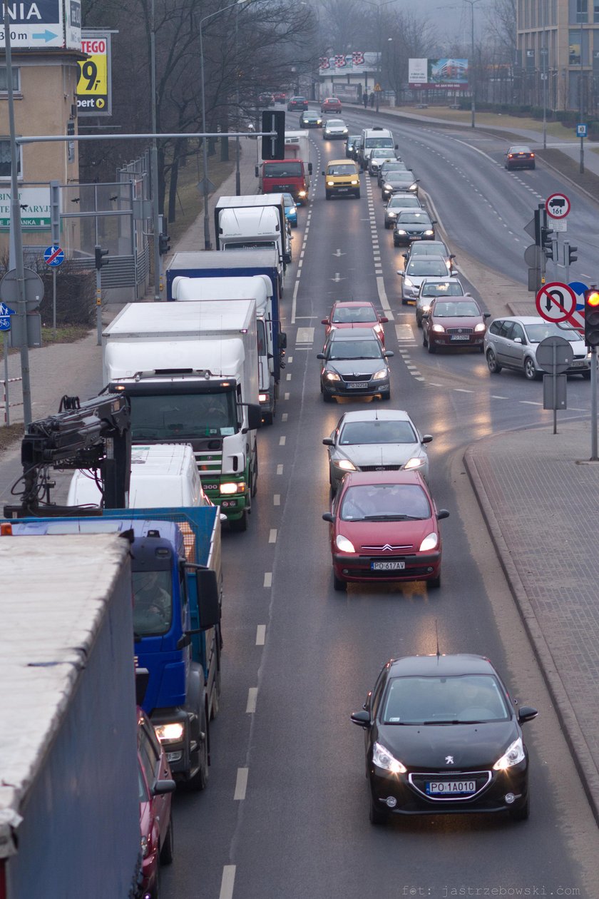 Pierwszy dzień zamknięcia części estakady katowickiej