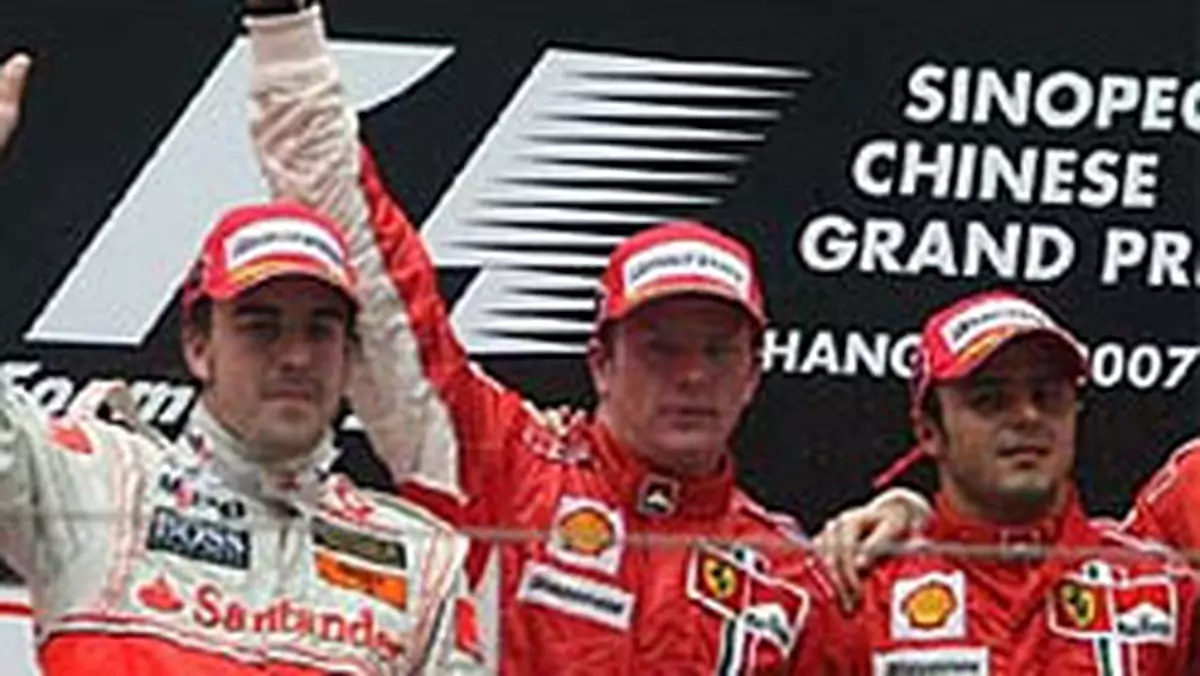 Grand Prix Chin 2007: Kimi Raikkonen najszybszy, Kubica i Hamilton bez punktów (relacja na żywo)