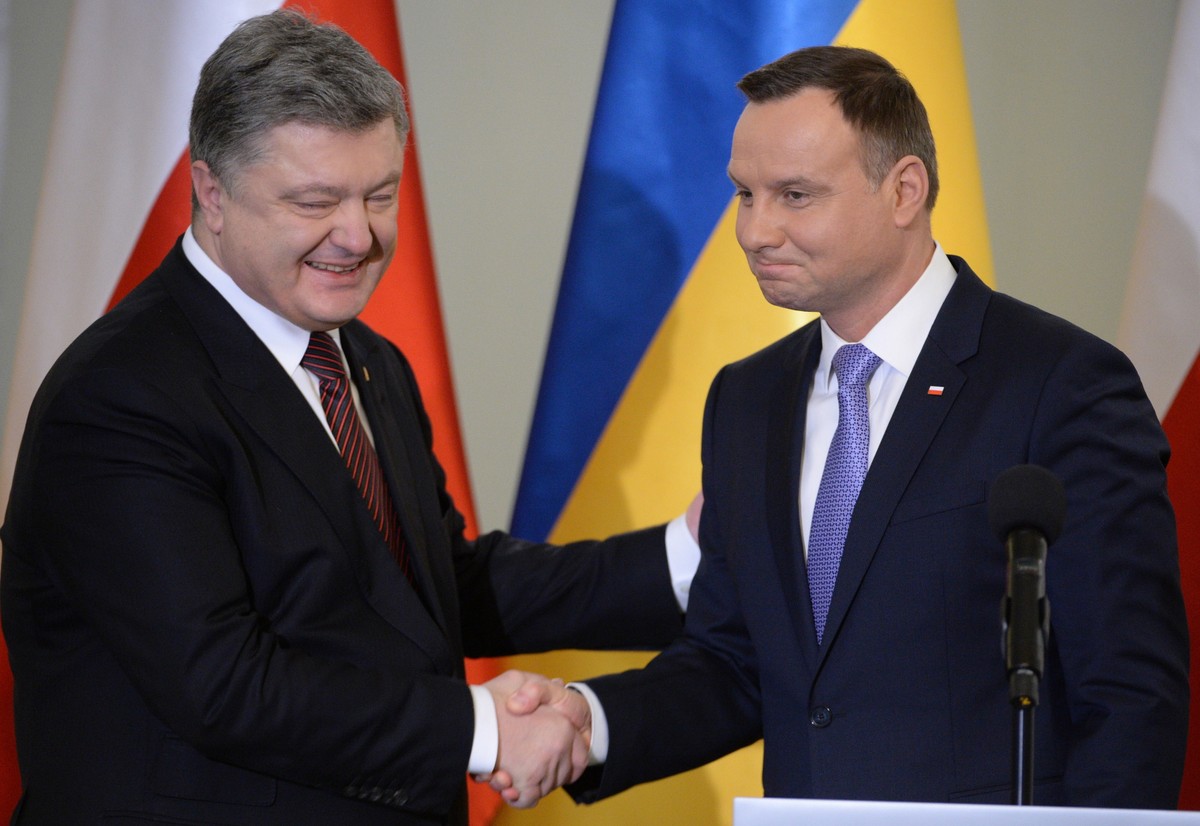 Prezydent Andrzej Duda i prezydent Ukrainy Petro Poroszenko