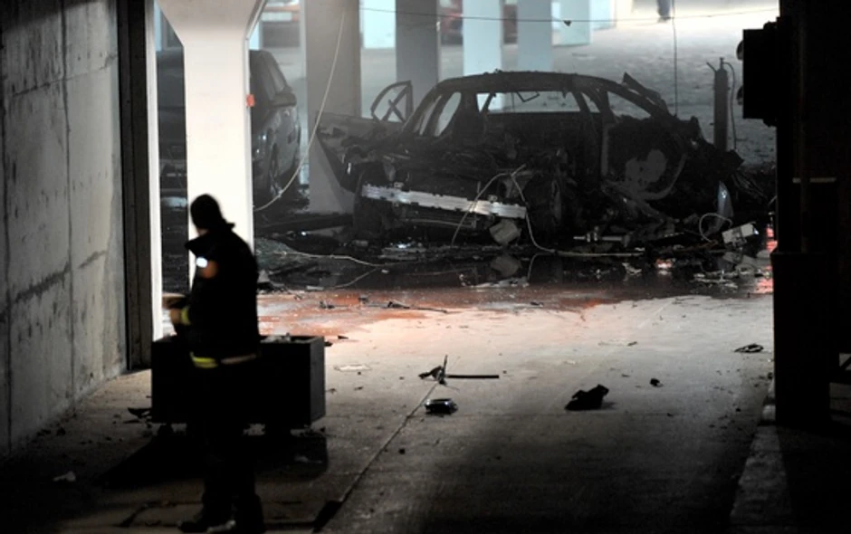 Blidirani BMW odleteo u vazduh