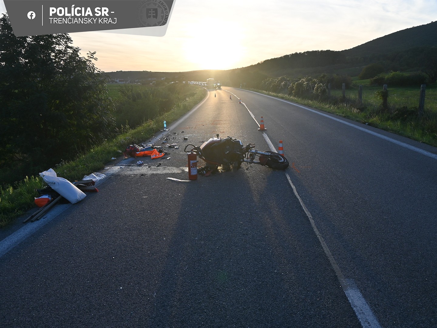 Pri nehode v okrese Prievidza zomrel motocyklista. 