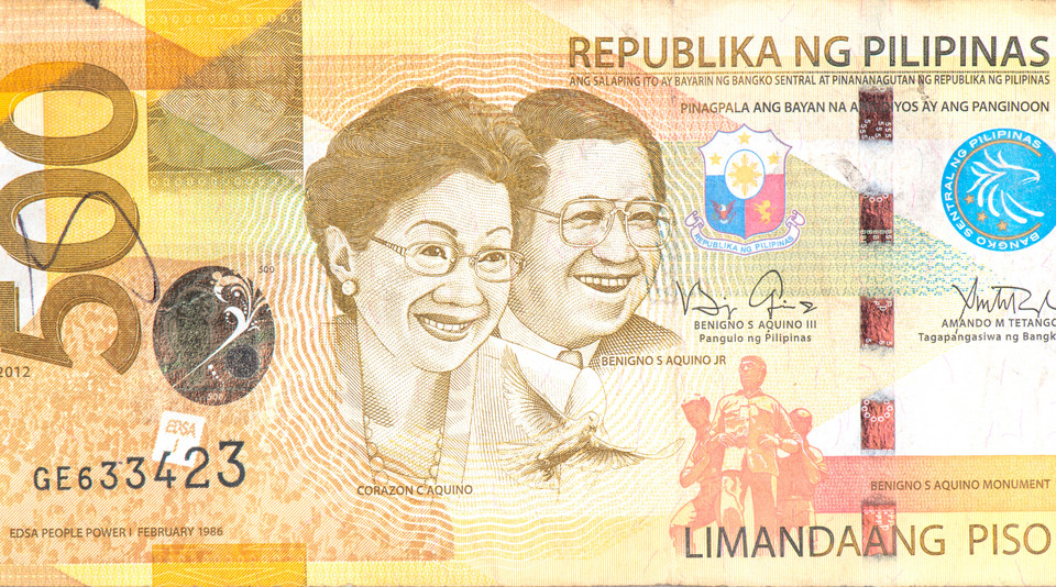 Corazon Aquino, 500 pesos, Filipiny