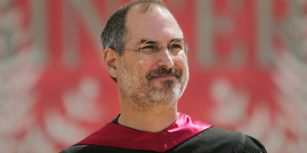 Steve Jobs na Uniwersytecie Stanforda w Kalifornii, 12 czerwca 2005 r. 