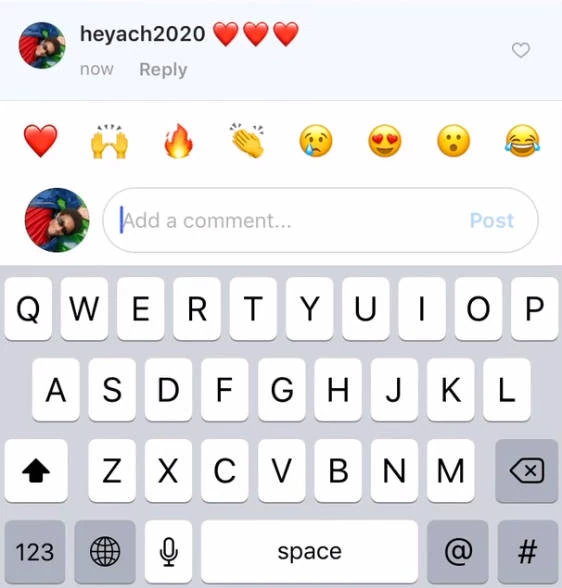 Instagram z szybkim skrótem do najczęściej używanych emoji