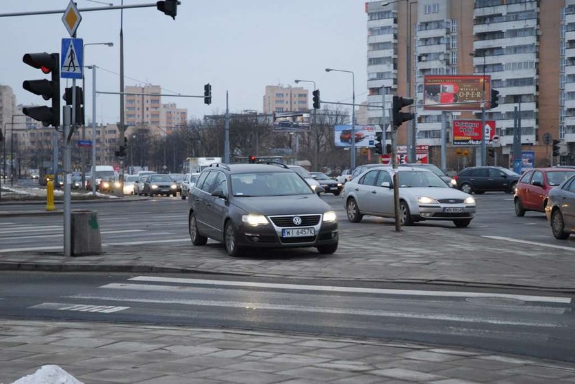 skrzyżowanie, blokowanie, samochód, auto,