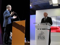 Dwie szopki, festiwal obietnic... Politycy o wystąpieniach Tuska i Kaczyńskiego