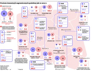 Mapa inwestycji zagranicznych w Polsce: w tym roku nie będzie rekordów