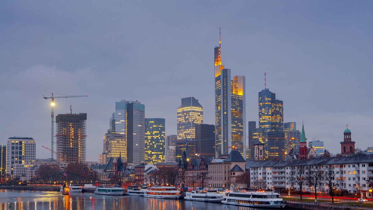 Frankfurt. Skyscrapers of the city's business center.