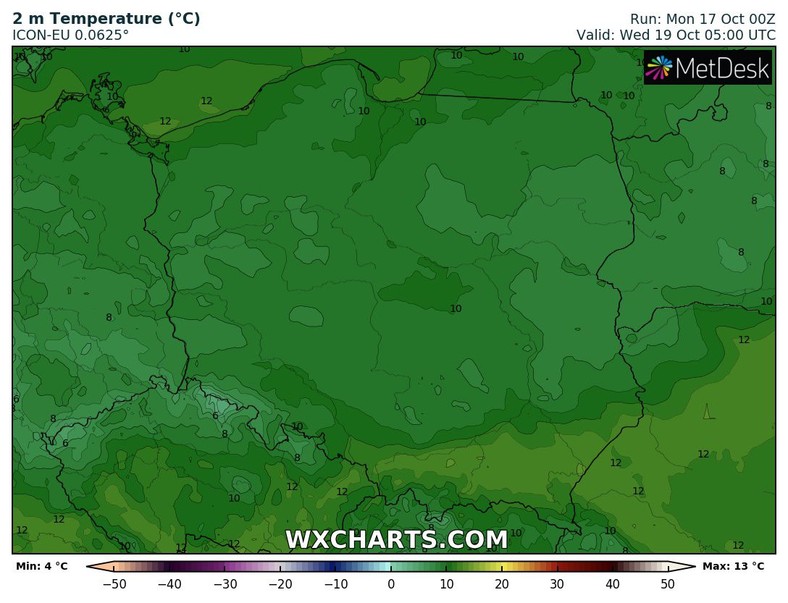 Poranek będzie umiarkowanie ciepły