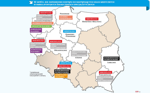 Dostęp do usług medycznych w 2016 r.