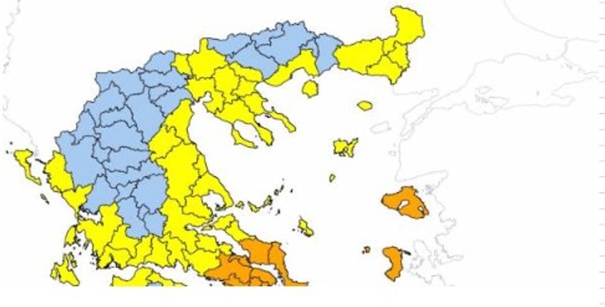 Žuti alarm za požare u kavali i na Tasosu