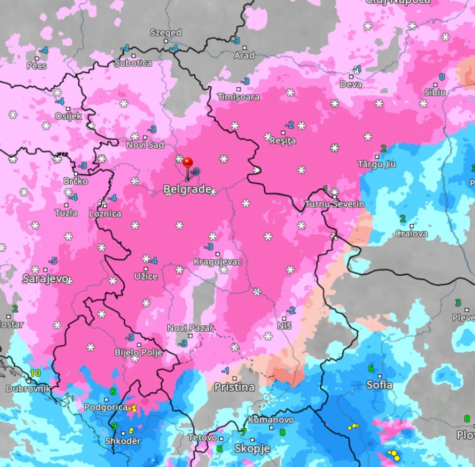 Vremenski radar u 22h