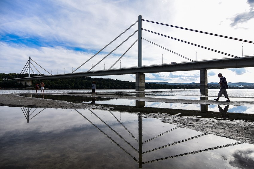 Nizak vodostaj reke Dunav na Štrandu