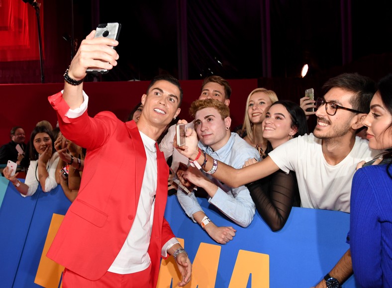 Cristiano Ronaldo na czerwonym dywanie MTV EMA 2019