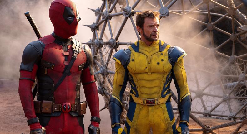 Hugh Jackman (right) returns as Wolverine alongside Ryan Reynolds as Deadpool in Deadpool & Wolverine.Jay Maidment/Marvel Studios