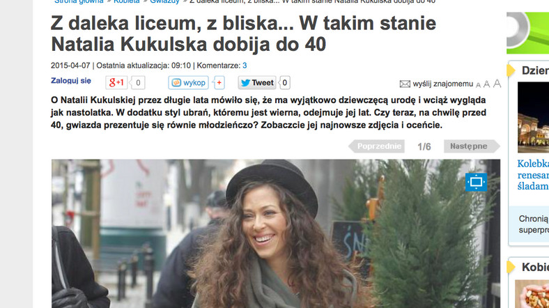 Natalia Kukulska, fot. print screen z dziennik.pl