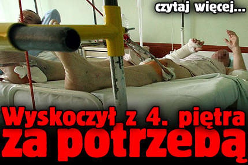 Wyskoczył z 4. piętra za potrzebą