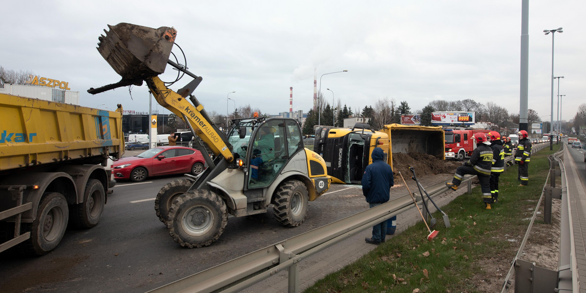 Wypadek ciężarówki na Teofilowie